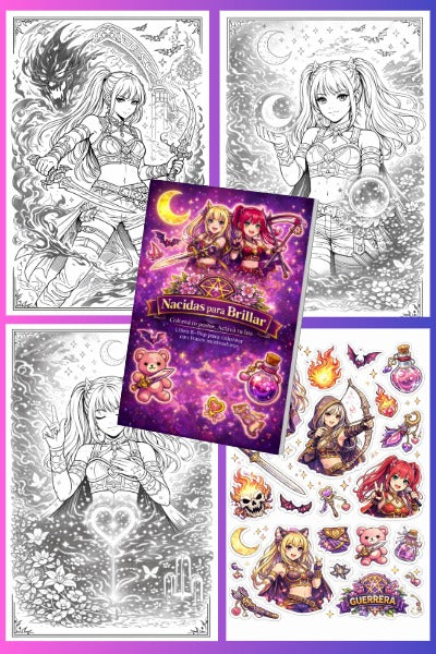 ✨ Nacidas para Brillar – Libro Digital para Colorear